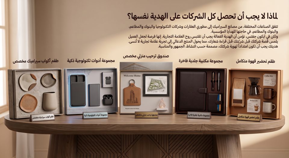الهدية التي تشبه مشروعك: كيف نختار هدايا الشركات حسب طبيعة كل نشاط؟